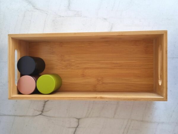 Aufbewahrungsbox Holz (groß, mit Eingriffen) – Bild 4